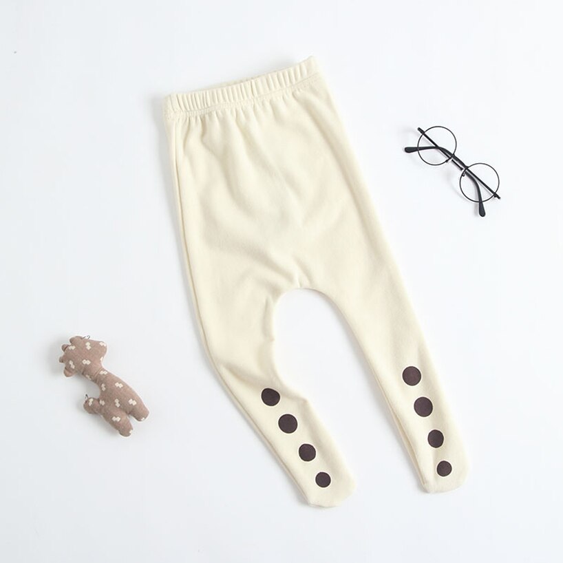 Outono Estilo Unisex Bebê Meia-calça Linda Dot Jogo Trecho Meia-calça Pouco Do Inverno Do Bebê Meias de Algodão Puro Crianças Meias Longas: beige / 24 m