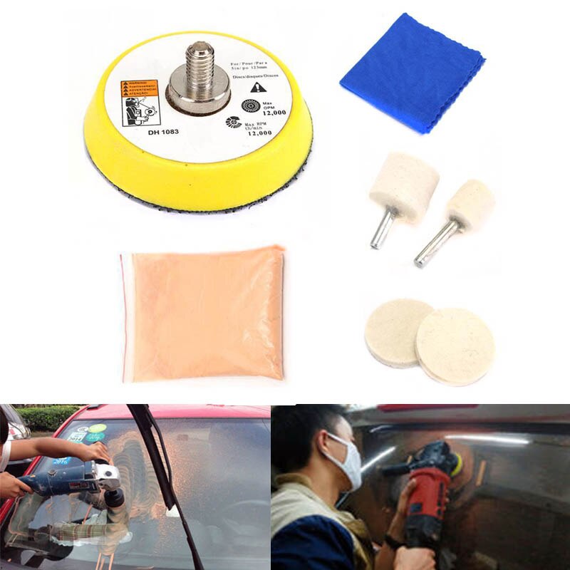 A1Set Auto Glas Polijsten Kit Voorruit Window Krassen Remover Auto Glas Polijsten Kit Reparatie Tool