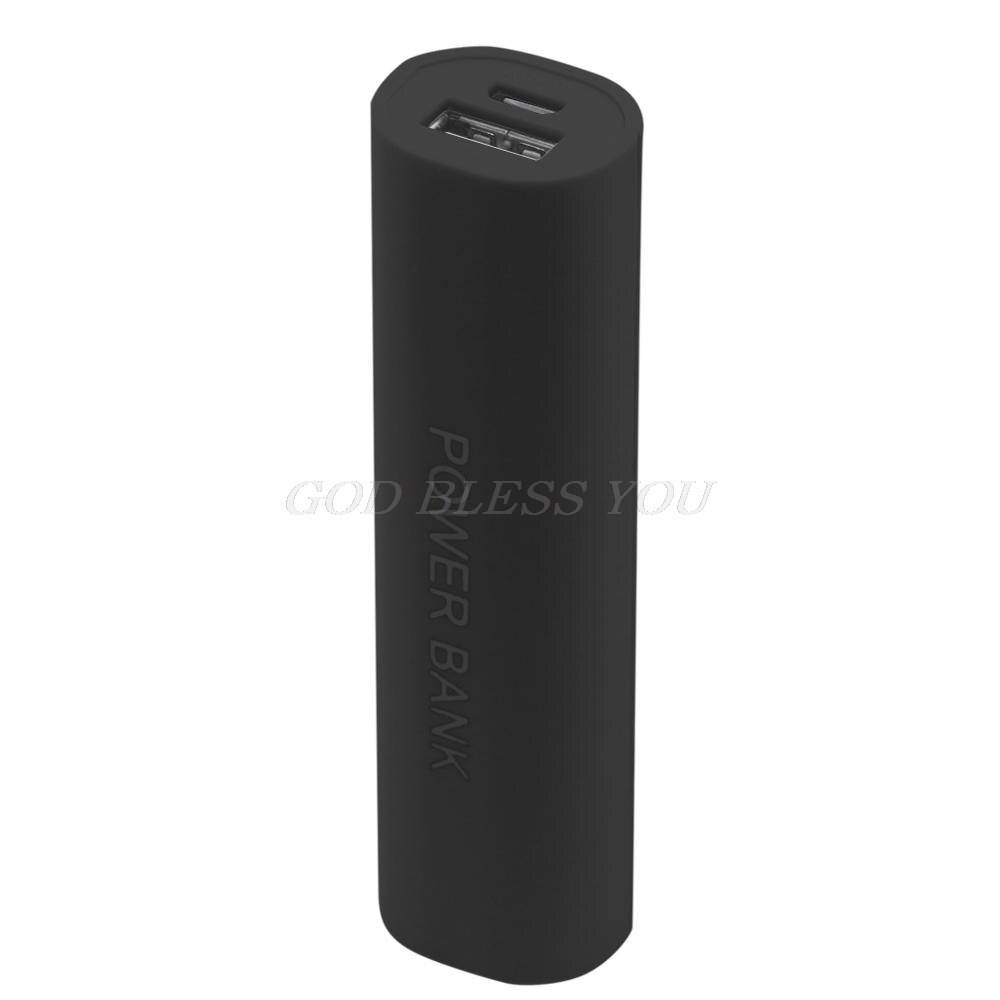 Diy usb mobile power bank charger pack box batterikasse til 1 x 18650 bærbare: Sort