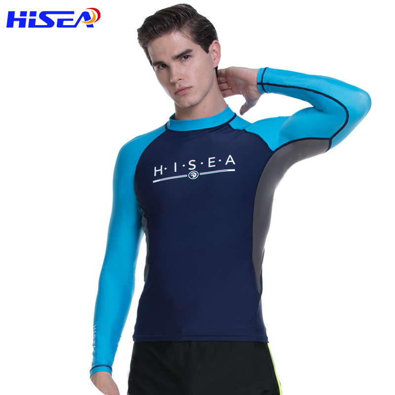 Camisa de manga larga de protección solar para hombre, Top de Surf dividido de alta elasticidad, de secado rápido licra, traje de Surf y natación para deportes acuáticos, 2022