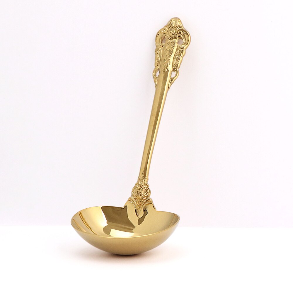 1 Stuk 304 Rvs Pollepel Koken Tool Keuken Accessoires Gold Scoop Tablewares Vergulde Soep Opscheplepel
