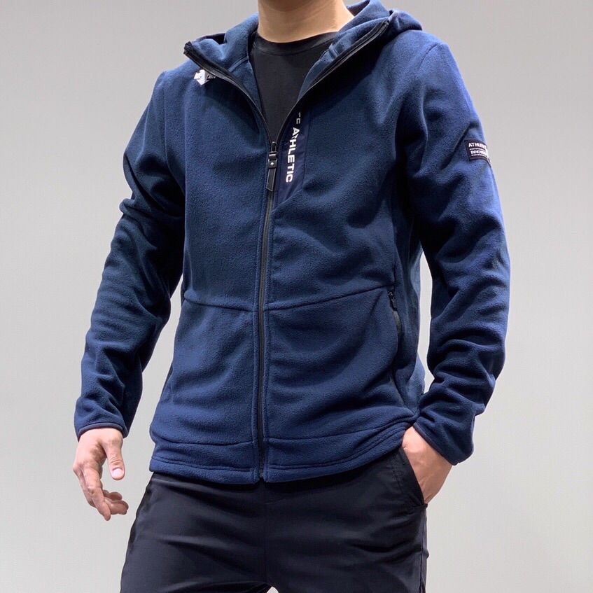 Men's Golf Jacket Autumn Winter Sports Coat Golf Apparel Thick Warm Jacket for Men 골프웨어: Navy Blue / XL