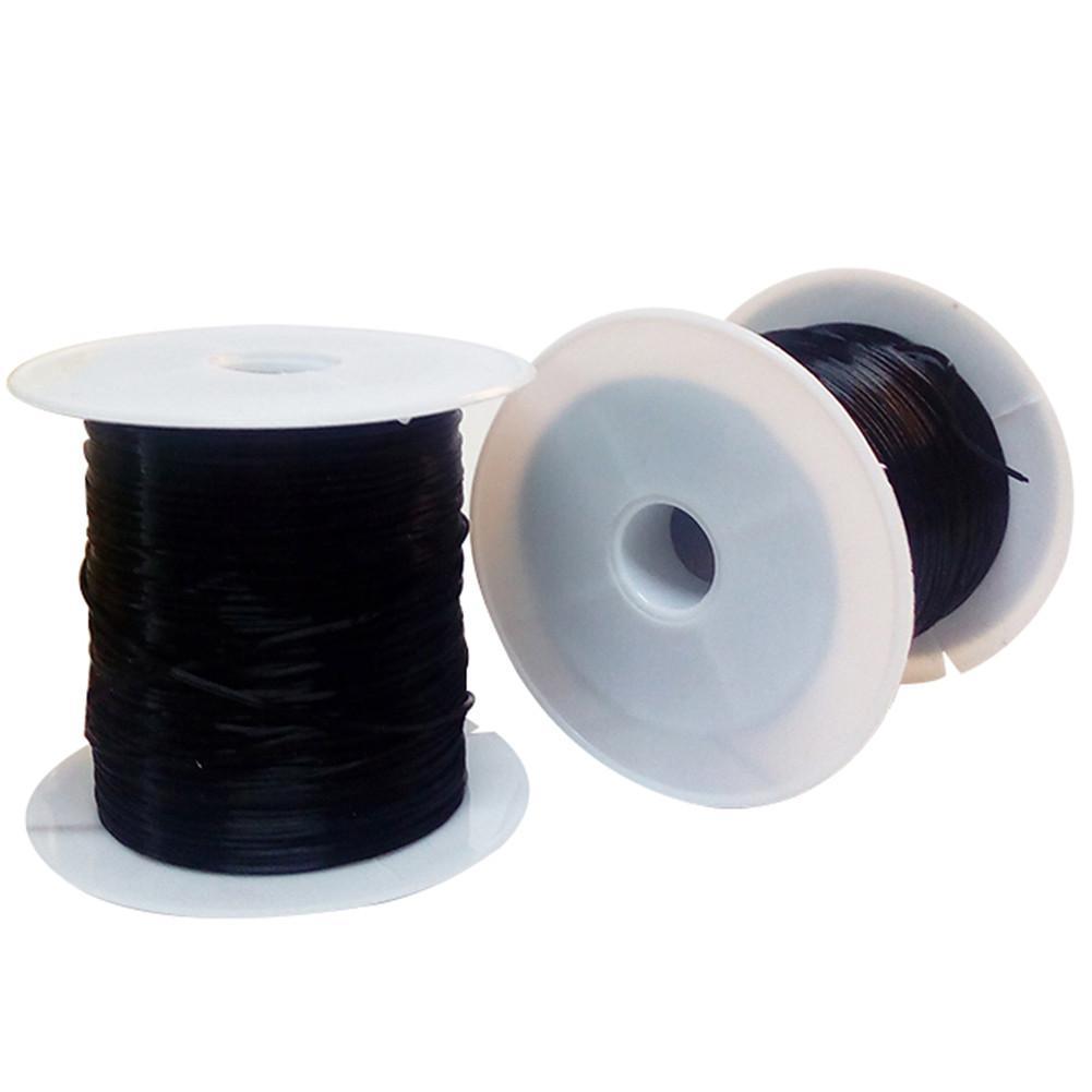 10m/ rulle spandex ledning tråd kinesisk knude elastisk ledning gør det selv gennemsigtige perler flettet snor string armbånd  l6 a 3: Sort