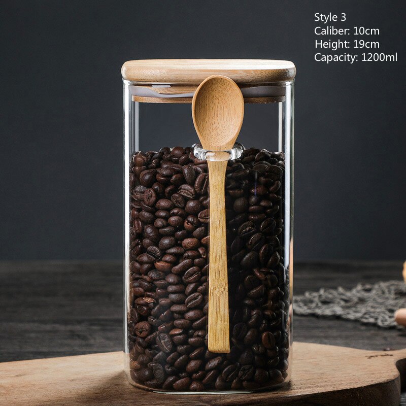 Creatieve Draagbare Draagbare Houten Crank Pocket Retro Manual Koffieboon Grinder Rvs Handgemaakte Keuken Tool: 1200ML With Spoon