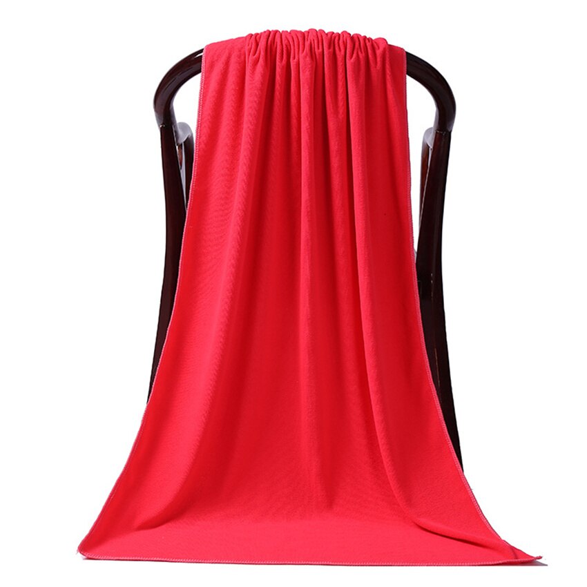 80*180 cm Microfiber Vlakte Handdoek Sneldrogende Strand Handdoeken Lente/Herfst Zwemmen Spa Thuis en beauty bed handdoeken: Rood