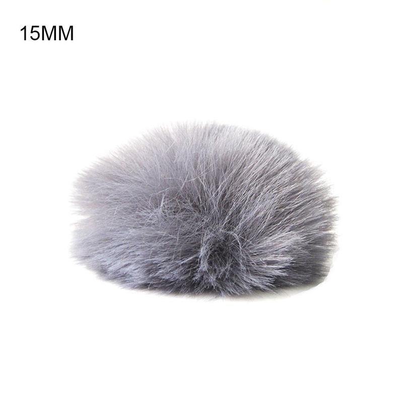 1pc pele windscreen windshield muff vento para lapela microfone mic lavalier k6i6: grey 15mm