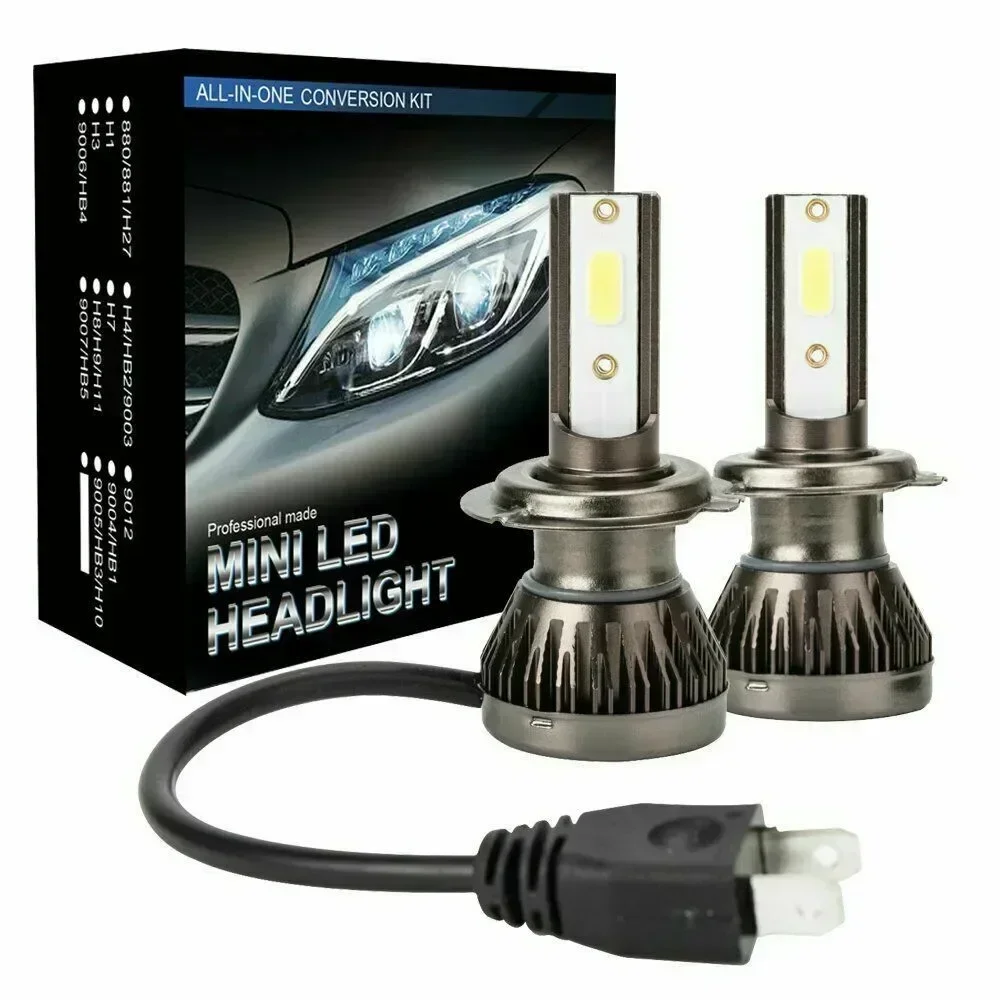 2x h7 LED-Scheinwerfer fehlerfrei 200w 20000lm Hi / Low Kit Lampen Luftfahrt Aluminiums trahl Canbus Cob Scheinwerfer super hell