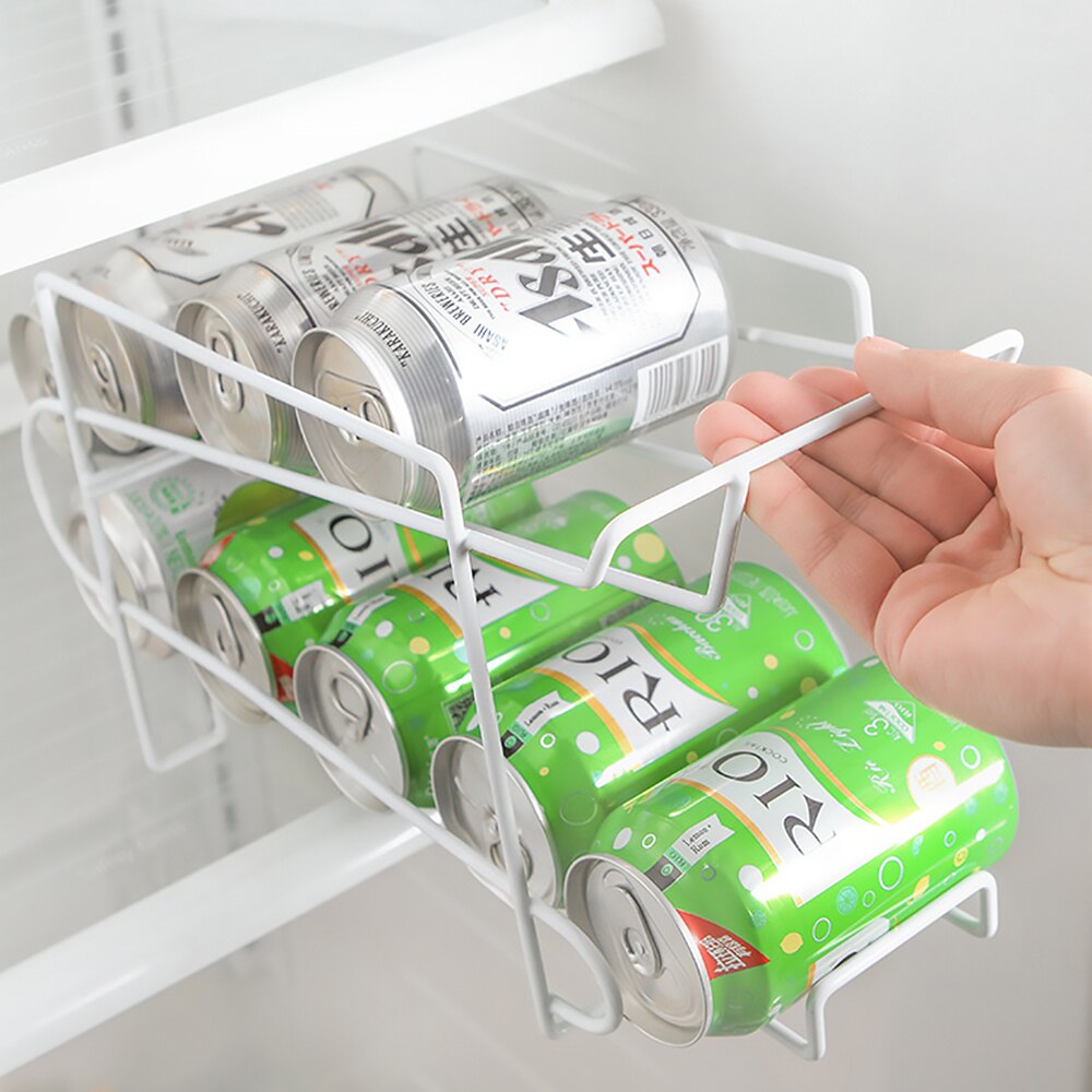 Double-Layer Durable Beer Soda Coke Drink Can Storage Box Fridge Drink Holder Refrigeration Kitchen Organizer Food Container