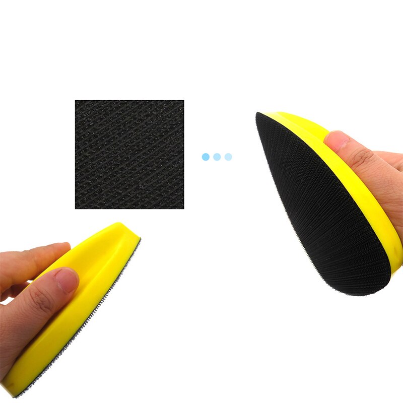 Hand Sanding Block Hook Loop Sanding Disc Holder Foam Grinding Block for Polishing Wood Furniture