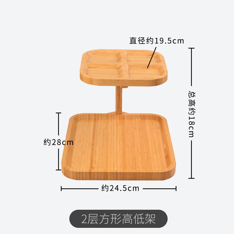 Multi-Layer Cake Pan Dessert Fruit Gedroogd Fruit Display Plaat Plank Restaurant Hotel Dienst Levert Thuis Desktop Opbergvak: F