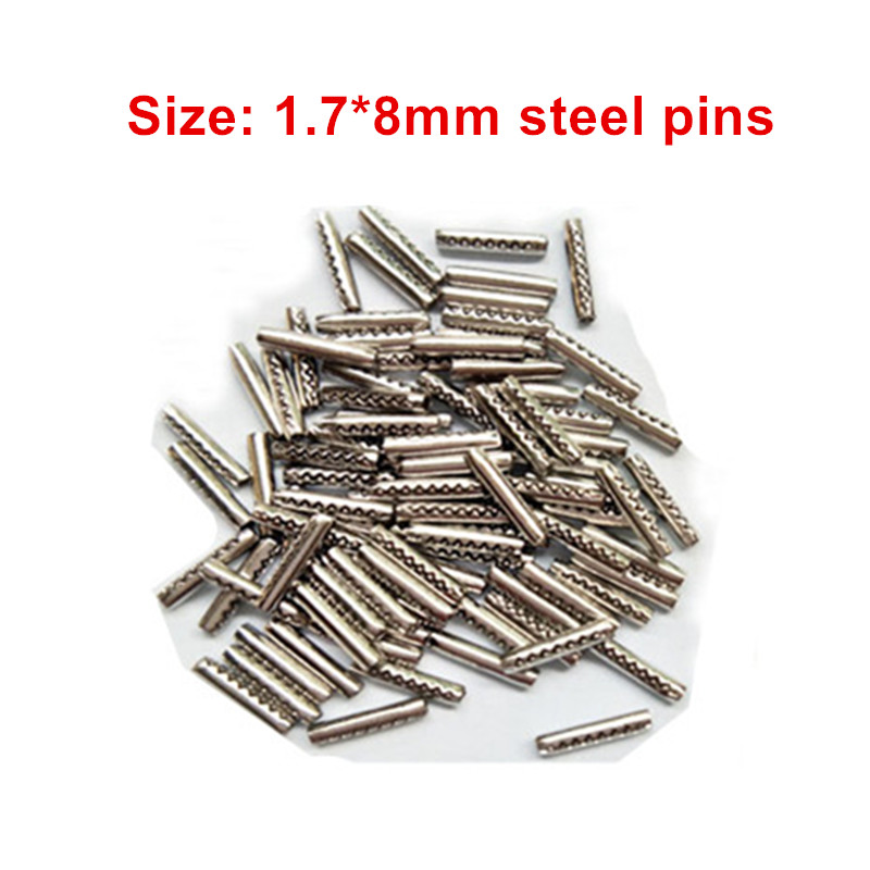 200 Uds 1,6mm 1,7mm Metal hierro acero llave de coche Pin plegable llave remota tornillos de fijación pasadores de retención de llave de coche: 4 Botones