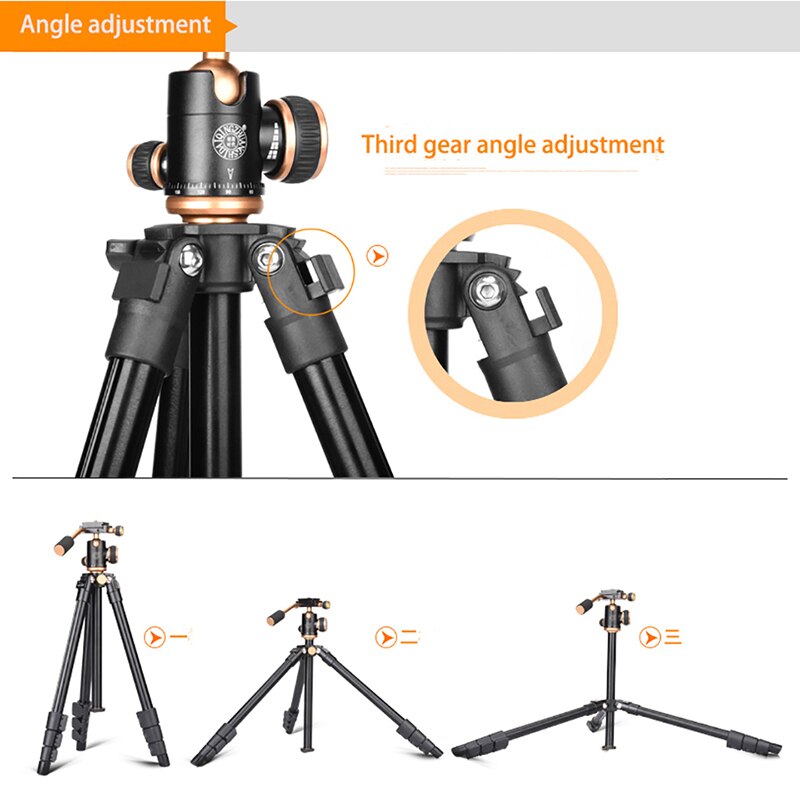 QZSD Q160S Professionelle Aluminium Kamera Stativ Video Leichte Reise Stativ mit Kugelkopf &Ampere; schnell Freisetzung Platte für DSLR