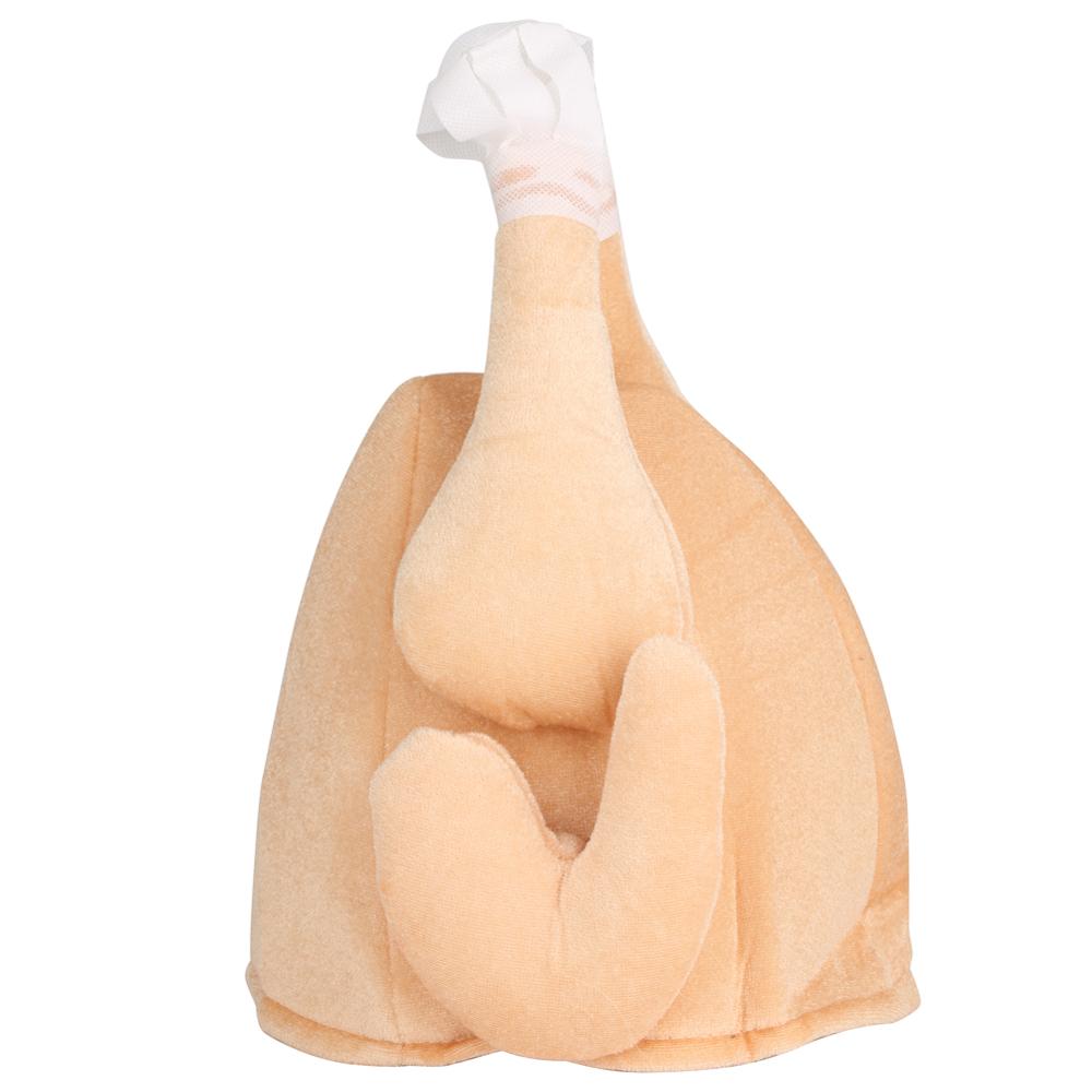 Roast Turkey Plush Hat Festival Costume Chicken Funny Hat Women Dinner Chef Thanksgiving Day Cosplay Unisex Easter Party Cap