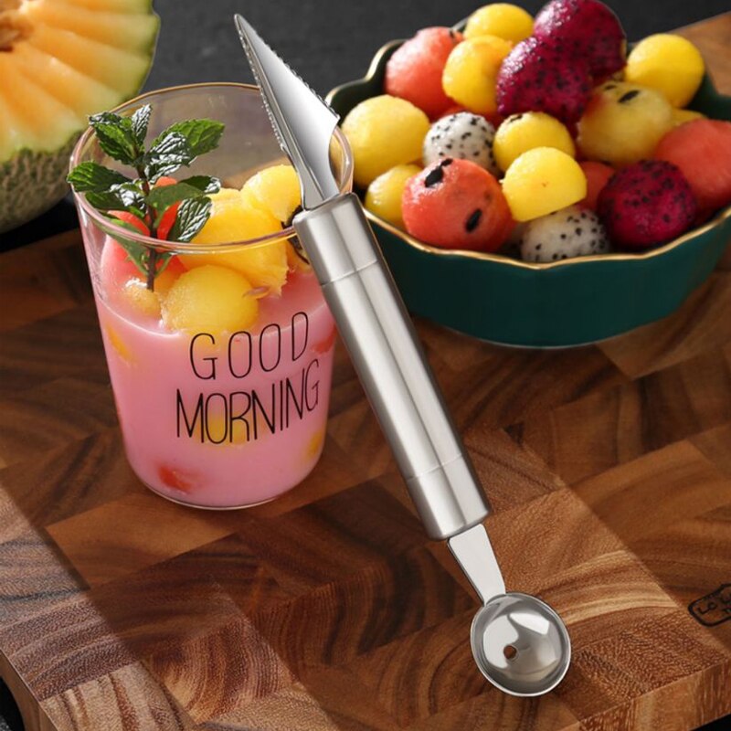 Digger Watermelon Spoon Fruit PlatterTool Set Carving Knife Die Cutting FruitAnd Vegetable Shape Round Slicer