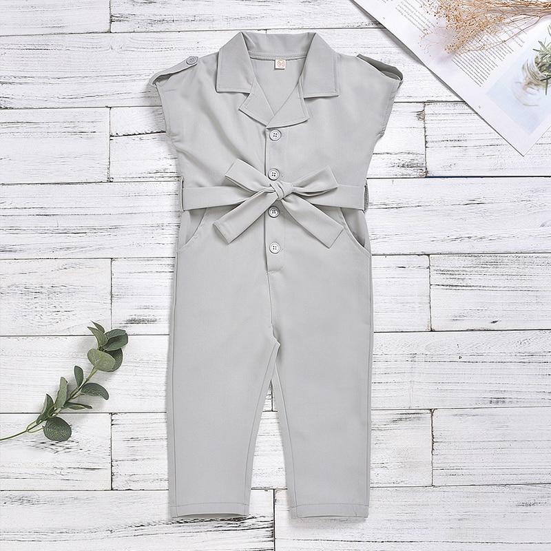Traje de verano para niña, mono, ropa para niño, c... – Grandado