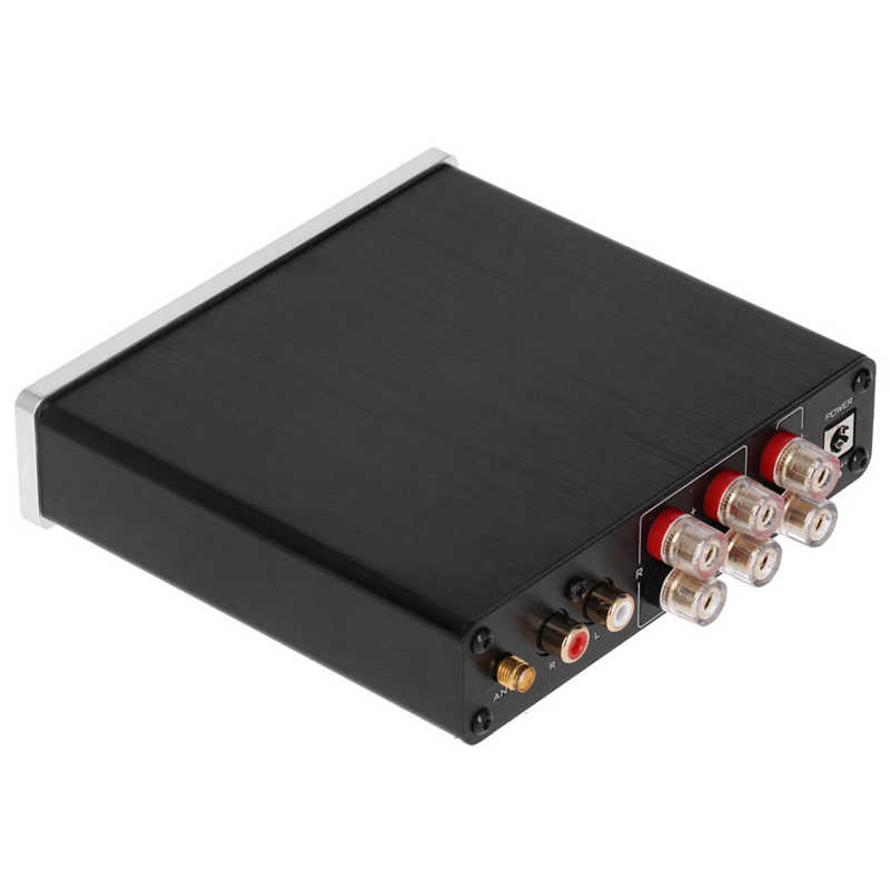 Digital Power Amplifier 100W DC12V-24V Aluminum Alloy Hi-Fi Stereo Audio High Power Amp for Home Speakers Large Heat Dissipation