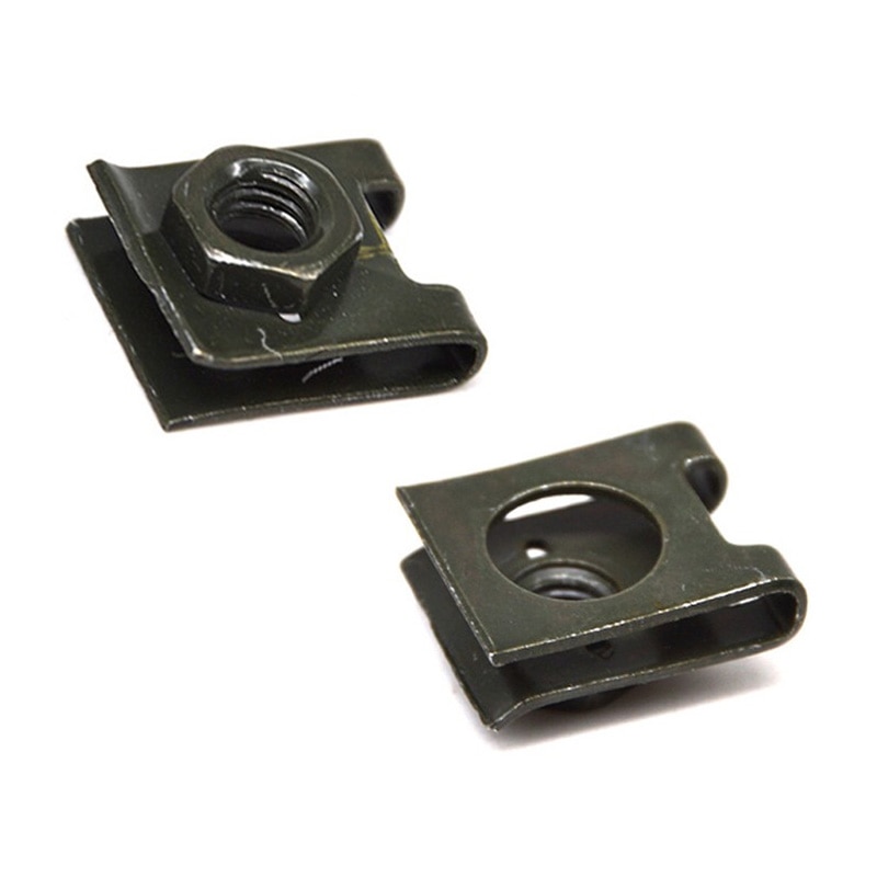 Cubierta de plástico para bicicleta eléctrica, retenedor de Metal de 6mm, Clips tipo U con tuerca M6