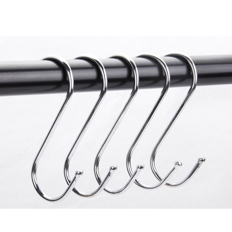 S Shape Hook Door Save Space Closet Bag Holder Clothes Hanging Powerful Stainless Steel Meat House Kitchen Pot Pan Hanger