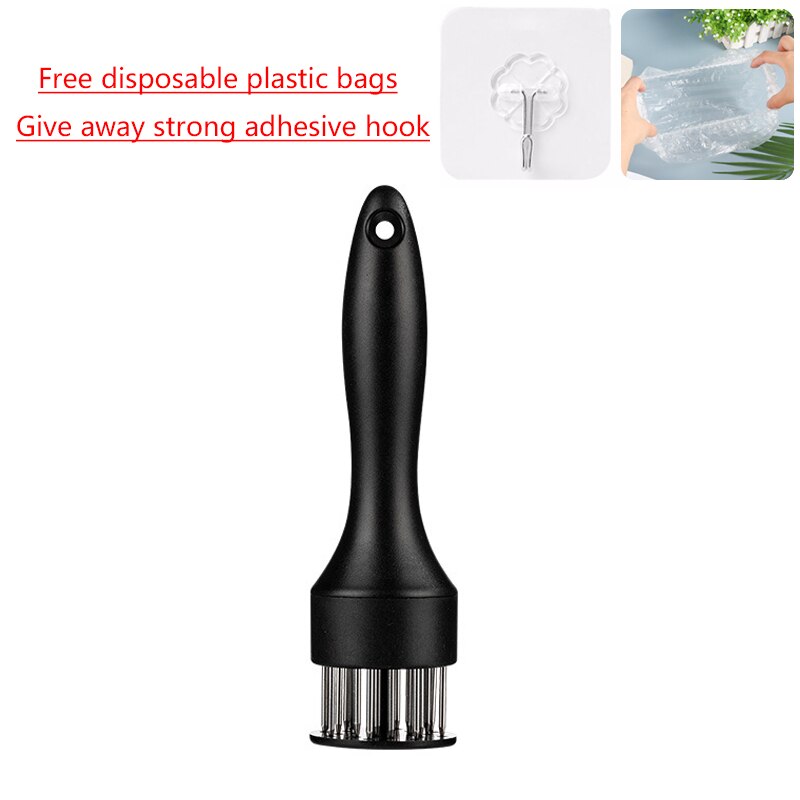1 Stainless Steel Portable Hammer Needle/Steak Pork Chops Hole Barbecue Needle Hammer Kitchen Cooking Tools Accessories Gadgets: black