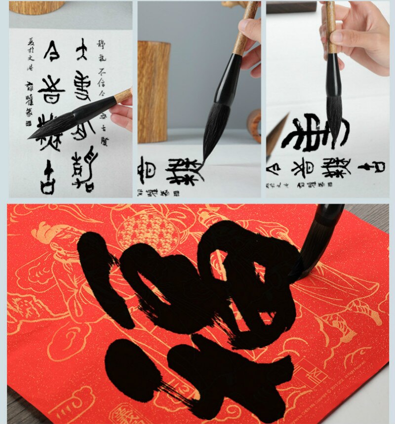 Chinese penseelpen caligrafia 3 stuks/set wollen & koeienoorhaar kalligrafiepenseel grote chinese schilderpenseelpenset tinta china