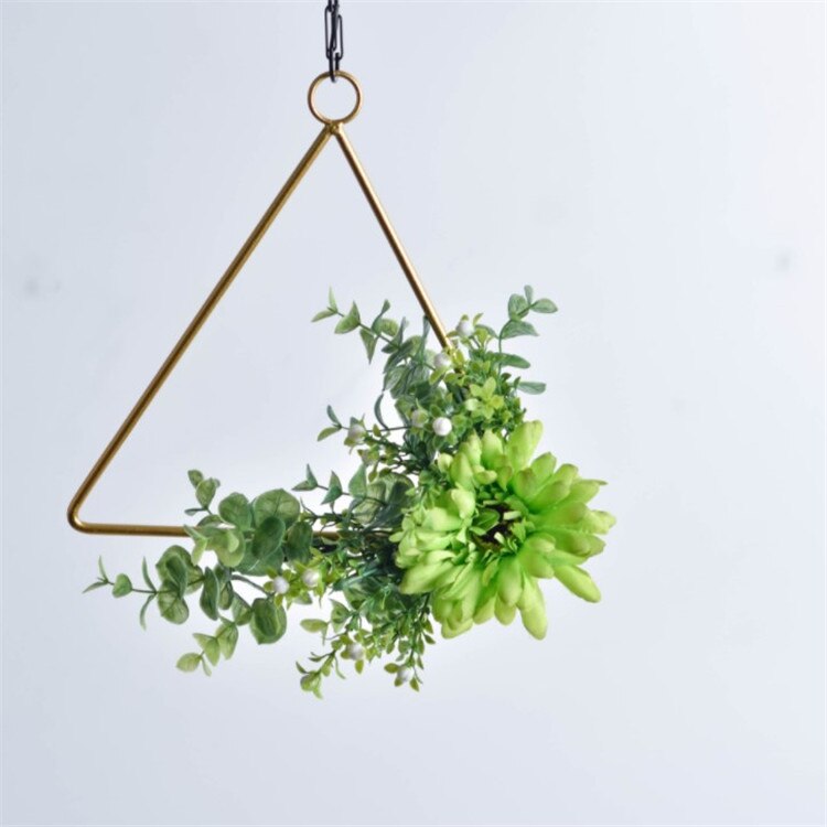 Guld jern metal ring krans krans blomsterkrans bryllup dekoration brud blomster bøjle indretning bondehus dør vægdekoration: B8