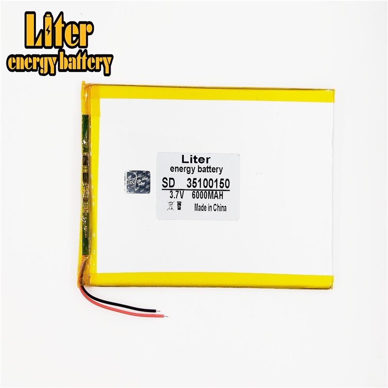 35100150 tablet-akkus, kapazität 3.7v 6000 , universeller lithium-ionen-akku für  pc 8 9 zoll-tablets