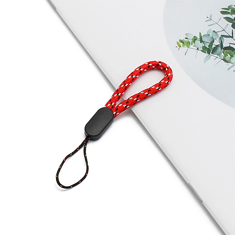 Mobile Phone Strap Short Lanyard for iPhone Cell phone Hold Lanyards Wear-resistant for Keys ID card Strap 6 Color Handheld Rope: Red