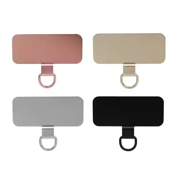 Joint de raccordement d'attache de téléphone Ultra-fin en acier inoxydable, pièces de sangle de téléphone portable, lanière de remplacement, pièce de connexion de sécurité, 4/1 pièces: Champagne Or