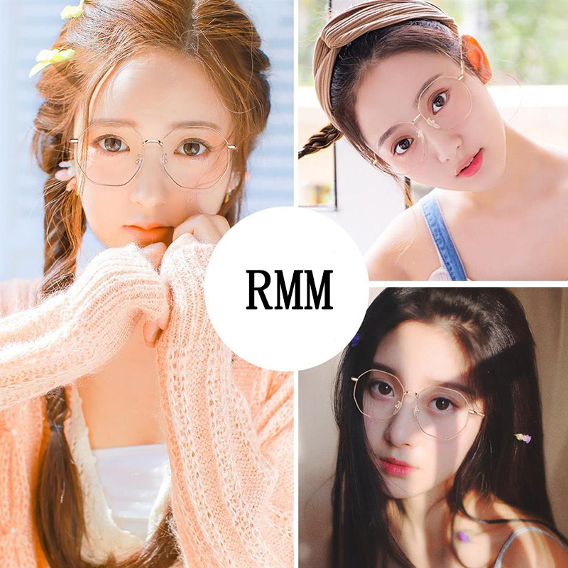 Polygon anti blå lys briller unisex hip hop almindelige briller til mænd kvinder metal ramme briller til bryllupsfest briller