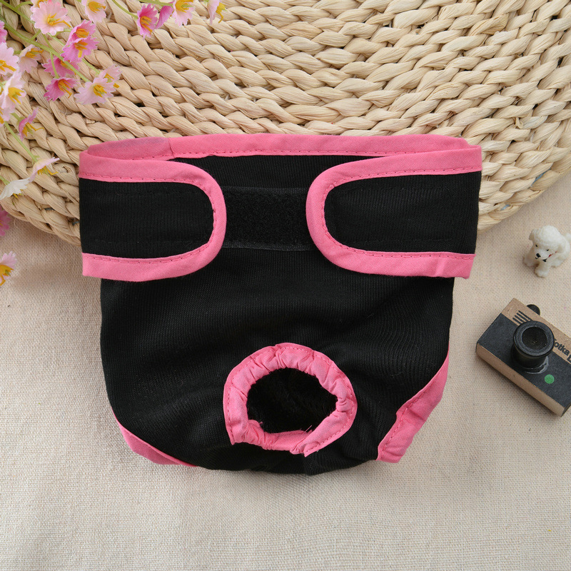 Pantalon physiologique pour chien, Anti-tracas, de couleur unie, respirant, pour animaux de compagnie: Black / XL