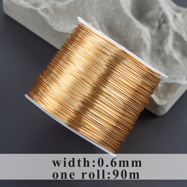 YEGUI M997, accesorios de joyería, alambre de cobre, chapado en oro de 18k, nunca se desvanece, hallazgos de joyería, dijes, bricolaje, fabricación de joyas, un rollo/lote: Rojo