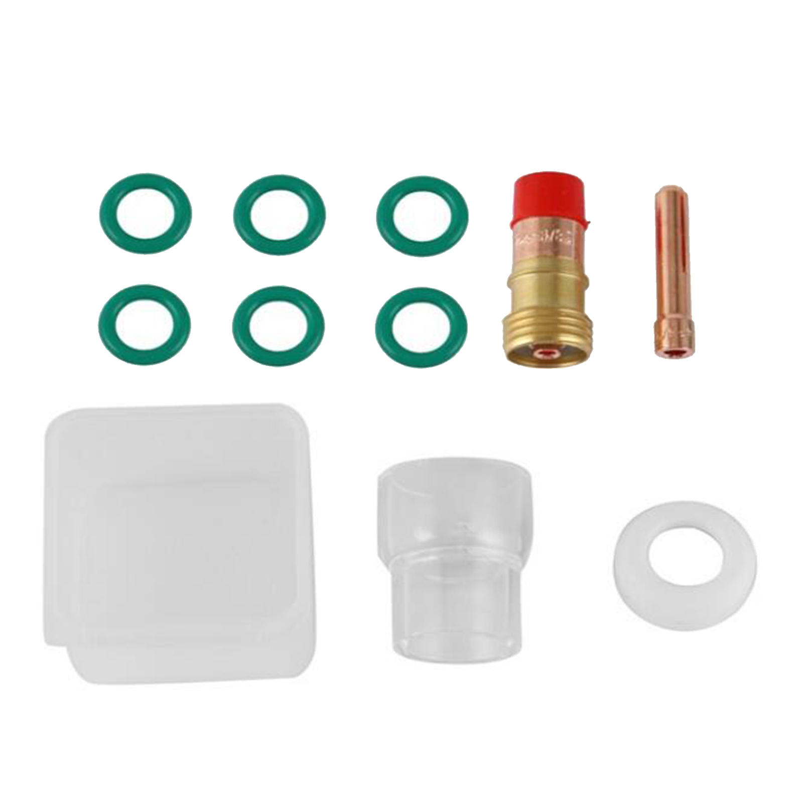 10 Pieces TIG Torch Kit Stubby Gas Lens Welding Torch Stubby Gas Lens Welding Accessories for Wp-17/18/26 Welding Torch Solderer