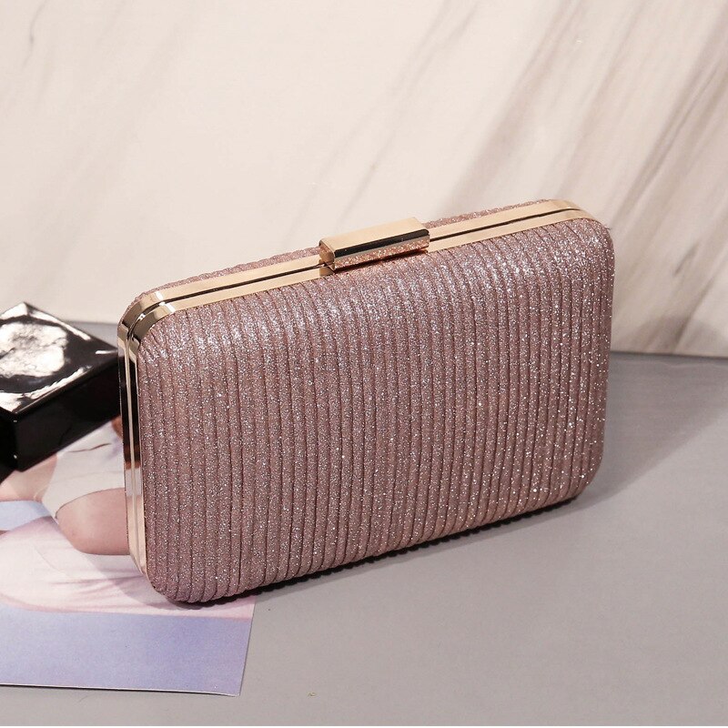 Folded Clutch Bag - Women's Evening Party Bag - PU Leather - Zipper Closure - Soft Tote: Lotus Pink