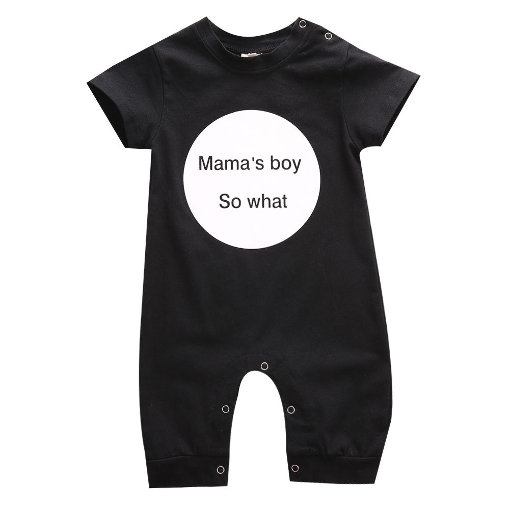 Pudcoco bébé garçon combinaison 0-24M enfant en bas âge enfants -né garçons coton barboteuse combinaisons tenues Sunsuit vêtements d'été: Black / 12M