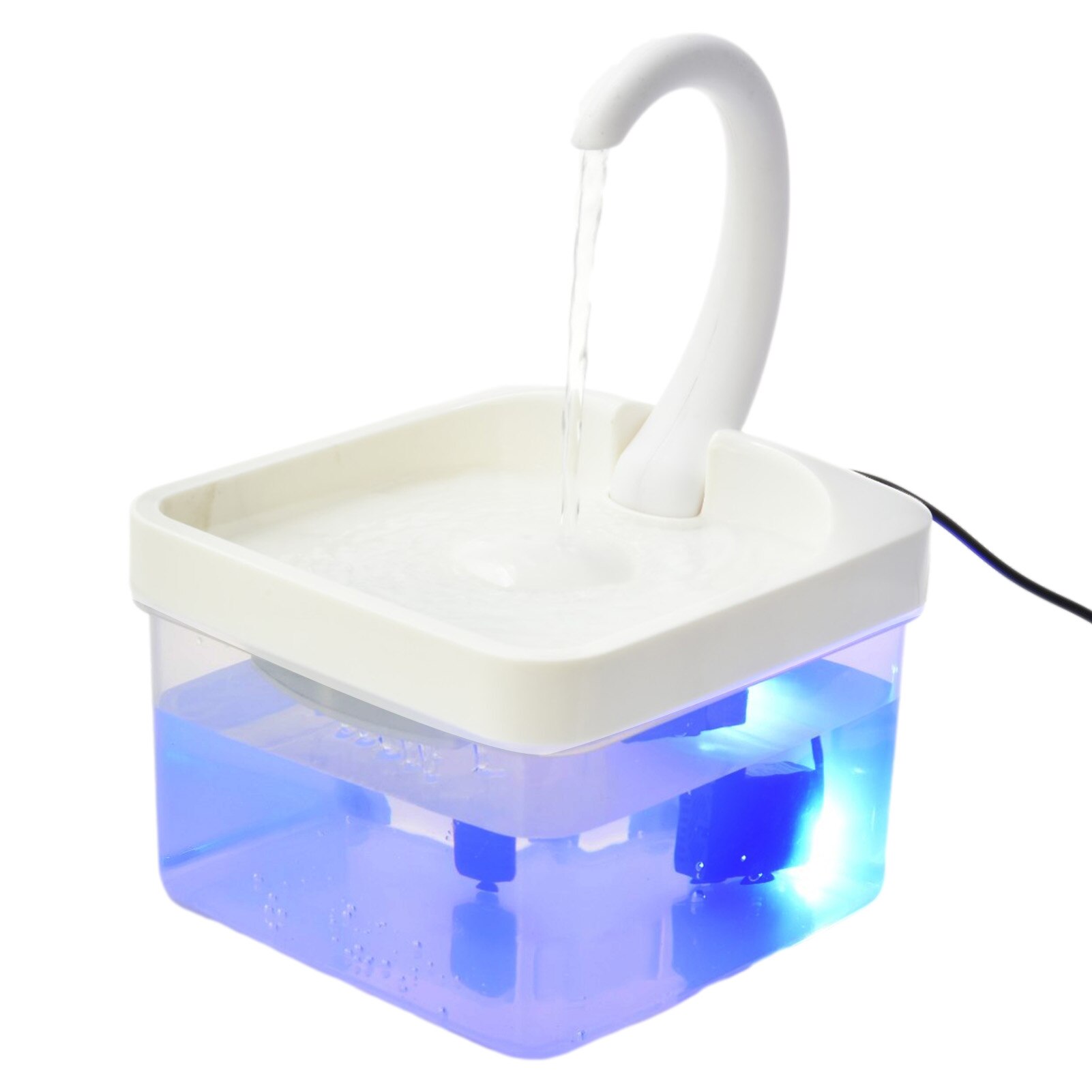 2L Katze Wasser Brunnen Haustier Katze Brunnen Haustier Trinken Brunnen LED Licht Automatische Abschaltung, Wenn Mangel ein Wasser Katze wasser Zubringer: B