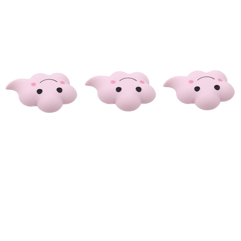 3Pcs Door Doorknob Back Wall Protector Child safety protection: Pink