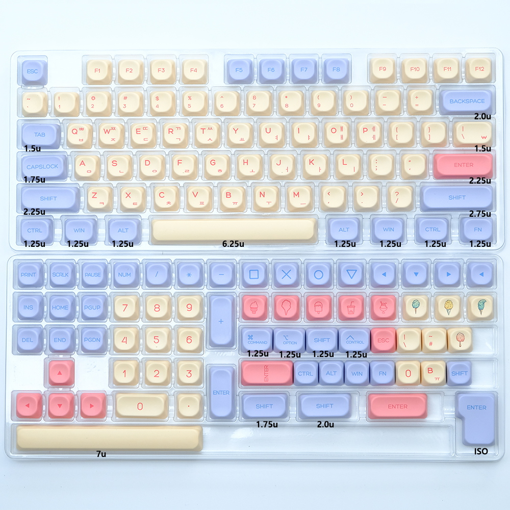 Kbdiy koa profil japanische ozean wal tasten kappen pbt mechanische tastatur tasten kappen russisch koreanisch 135 tasten kappen kunden spezifisch für mx schalter: Blau