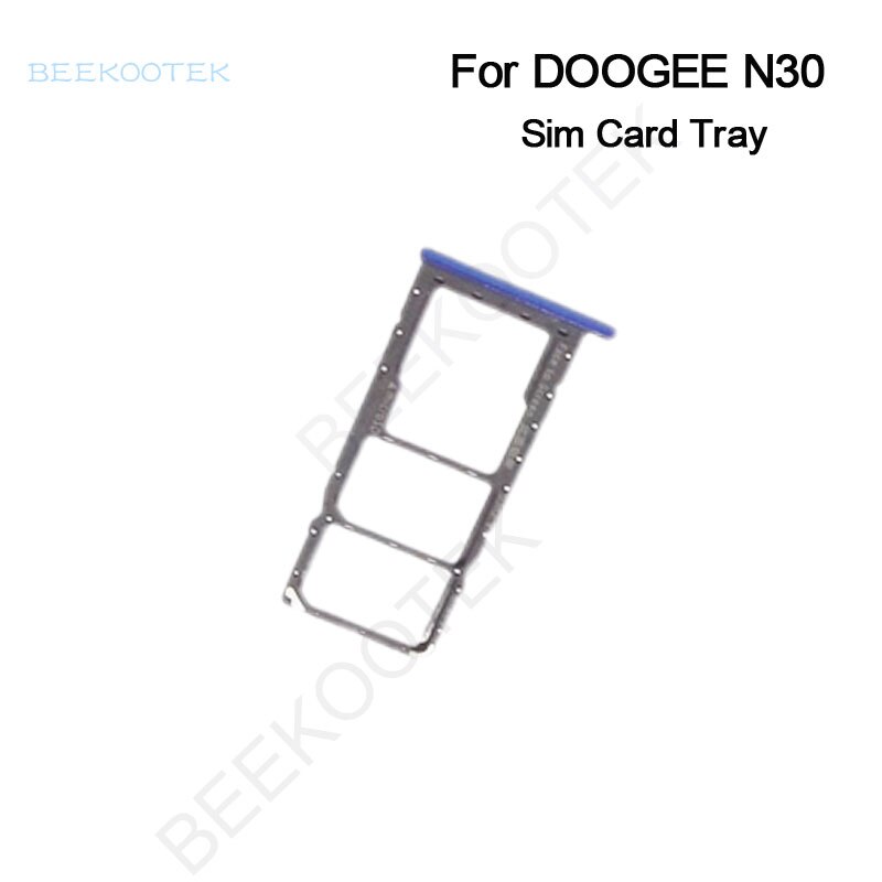 Originele Doogee N30 Telefoon Sim-kaart Houder Sim Card Slot Lade Houder Onderdelen Accessoire Voor Doogee N30 6.55 Inch smartphone: blue