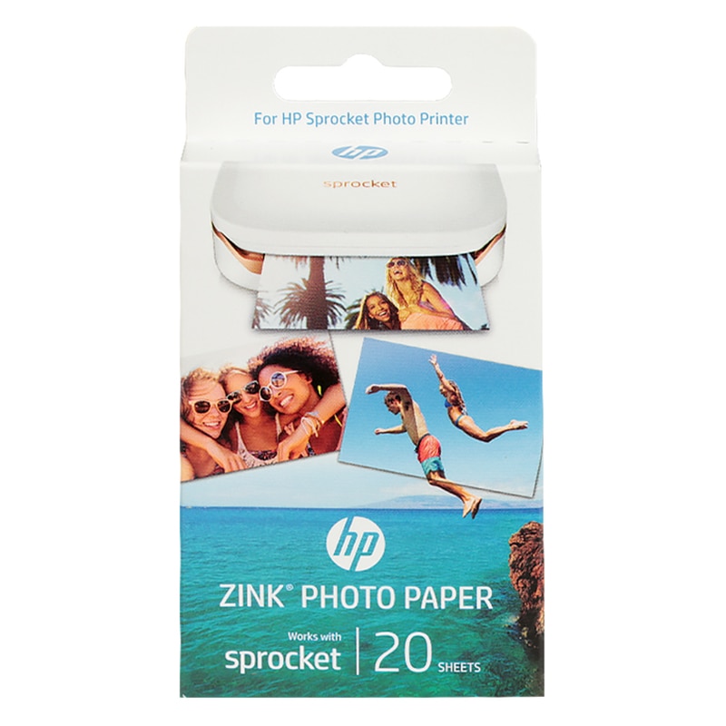 20 blätter/box Zink Aufkleber Foto Papier 5*7,6 cm für HP zink Kettenrad foto drucker ohne tinte leicht zu drucken foto DIY