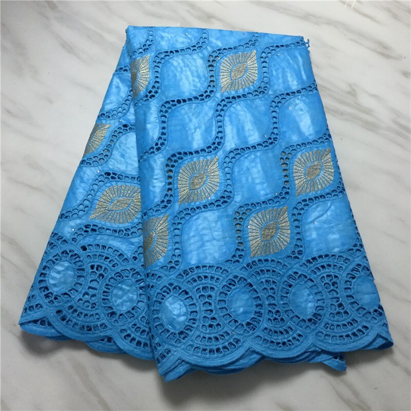 coton bassin sec riche brode broderie guinée brocart tissu 5 Yards par pièces africain bazin riche tissus: PL1050703b4