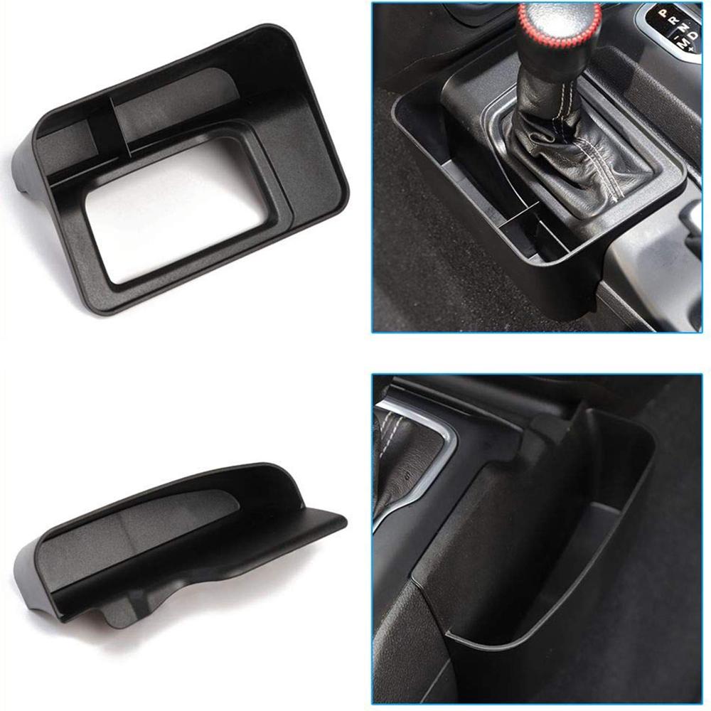 2pcs car Gear Shift Side Storage Box Holder Black ABS For Jeep Wrangler JL auto center Console Storage Box