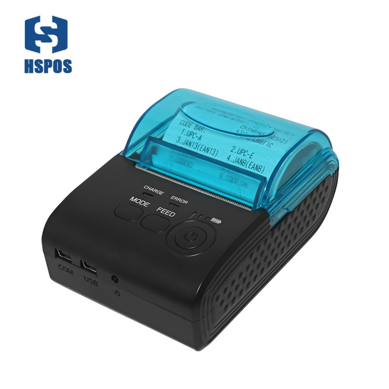 Pos 58mm thermal portable bill printer bluetooth android mobile receipt printer usb serial port HS-590A with one year warranty