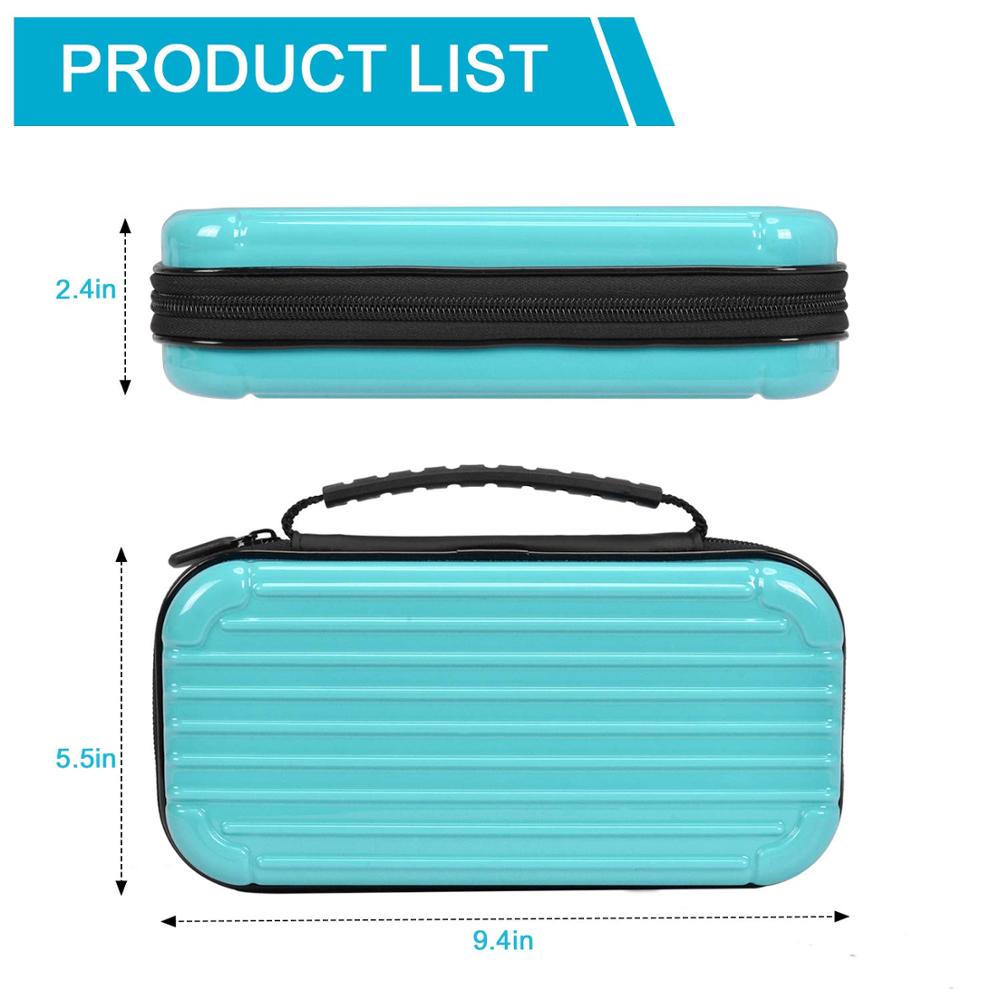 Kantolaukku nintend switch lite -konsolille - kannettava kovakuorinen matkalaukku, jossa on 8 pelikorttipaikkaa ja säilytystilaa