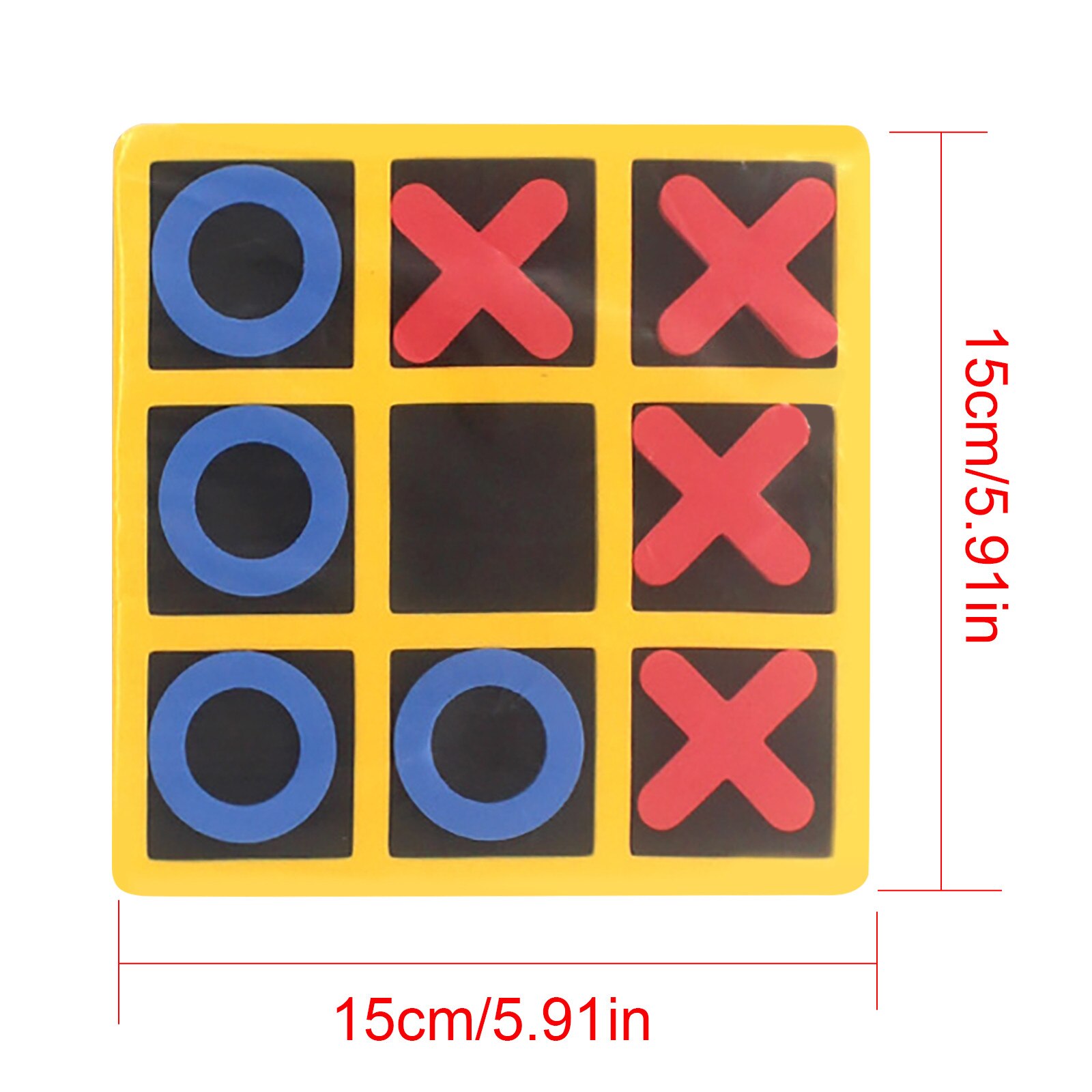 Noughts And Crosses Educational Puzzle Kids Children Wooden Board Games Indoor Playing Tic-tac-toe Noughts Family Puzzles