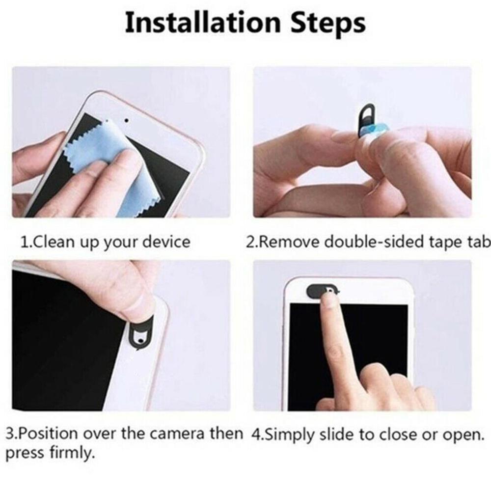 5PCS WebCam Cover Shutter Magnet Slider Plastic For iphone Laptop Camera Web PC Tablet Smartphone Universal Privacy Sticker