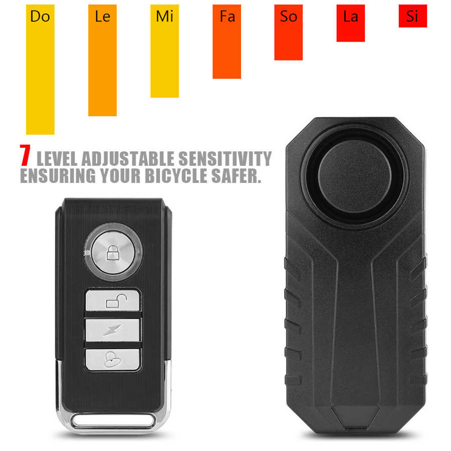 Wireless Remote Control Alarm Bicycle Alarm Safety Lock Motorbike Vehicle Burglar Alarm Siren