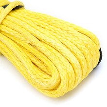 Winch Synthetic Winch Rope Cable Rope With Sheath For ATV SUV Synthetic Fiber Yellow 5mm / 3/16\" 3/16inch