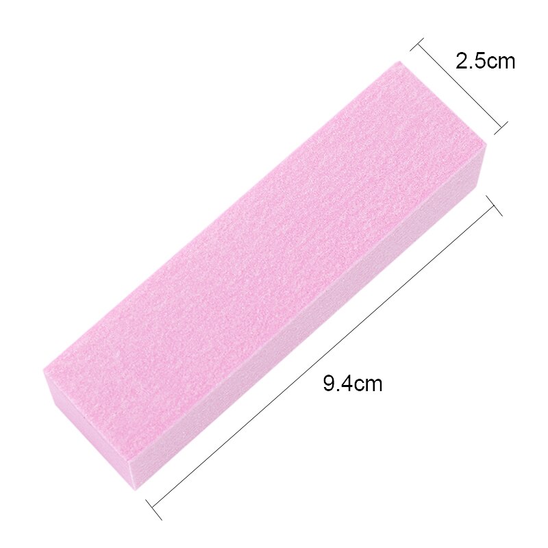 Lime à ongles de ponçage, 10 pièces, éponge de ponçage rose blanc, bloc, polissage, bricolage-même, pour Nail Art