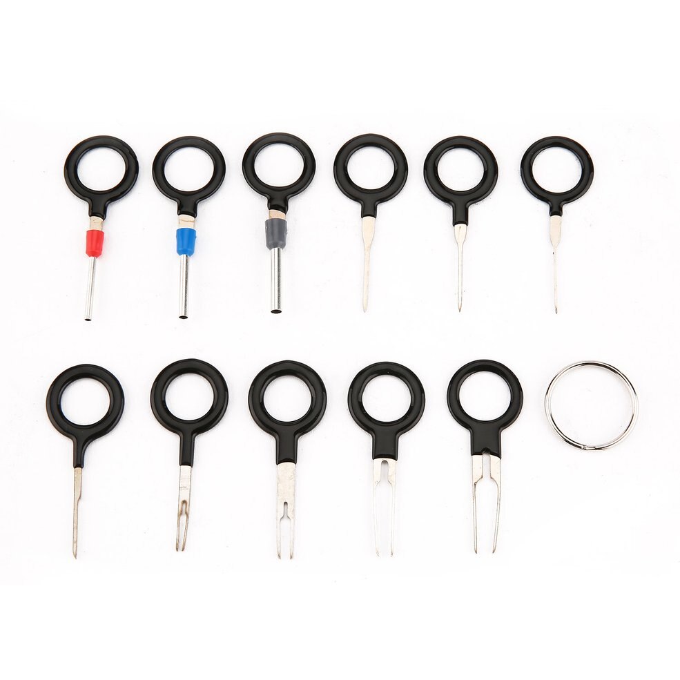 11pcs Auto Plug Terminal Bedrading Removel Key Connector Pin Terminal Snelle Extractor Tool KFZ Stecker ISO Pin Release Tool