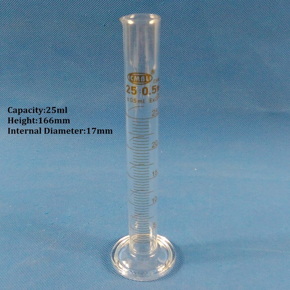 5Pcs/Set glass graduated cylinder, 5ml 10ml 25ml 50ml 100ml measuring Chemistry Laboratory Supplies Transparent Measuring Tool
